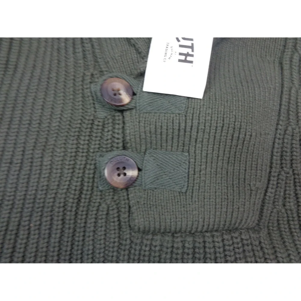 Duluth Brigadier Shawl Collar Sweater Mens 2XL Green Cotton Nylon Wool NWT